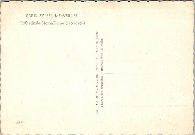 CPA  Cathédrale Notre Dame de Paris Postcard