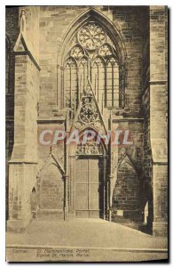 Postcard Colmar Old St. Martin's Church Portal