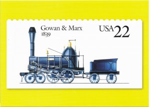 US  Unused. #2366 Locomotive - Gowan & Marx (1839) includes used #2366 stamp.