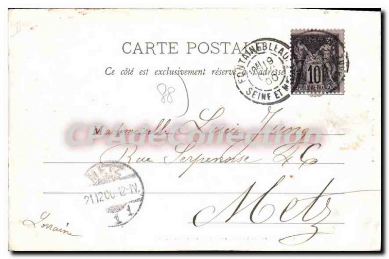 Postcard Old Chateau De Bourlemont Main Facade