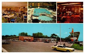 Postcard SWIMMING POOL SCENE Biloxi Mississippi MS AR4405