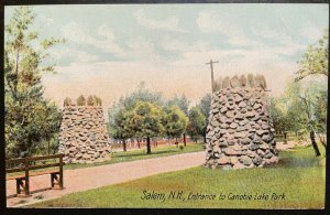 Vintage Postcard 1901-1907 Fieldstone Entrance to Canobie Lake Park, Salem, NH