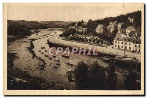 Old Postcard Pont Aven Brittany L & # 39Estuaire From I & # 39Aven And The Sm...