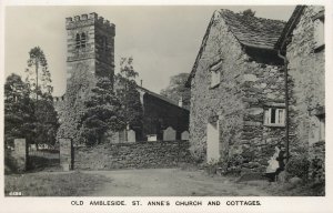 Postcard UK England Ambleside, Westmorland St Anne church