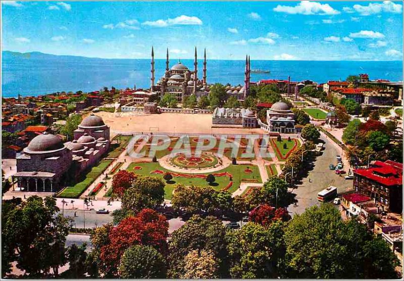 Postcard Modern Istanbul Turkey Sultanahmet Mosque