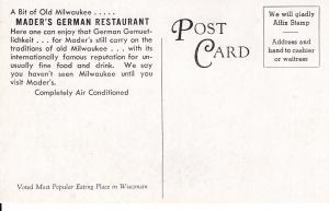 US    PC1875 MADER'S GERMAN RESTAURANT, MILWAUKEE, WIS