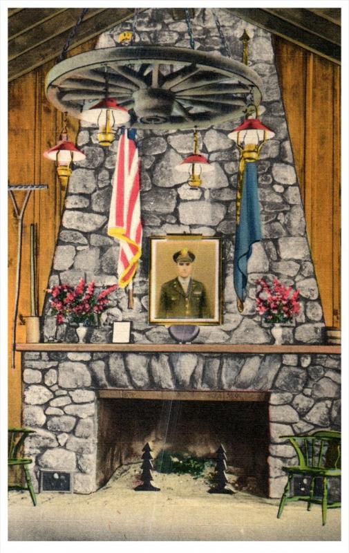 1341  NH Rindge  Cathedral of the Pines Hilltop House Fireplace War Memorial