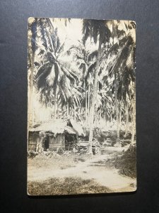 Mint Singapore Postcard Stationery RPPC Palm Trees Native Village Houses Trail 2