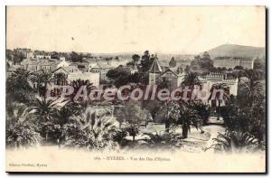 Old Postcard View Hyeres Islands of Hyeres