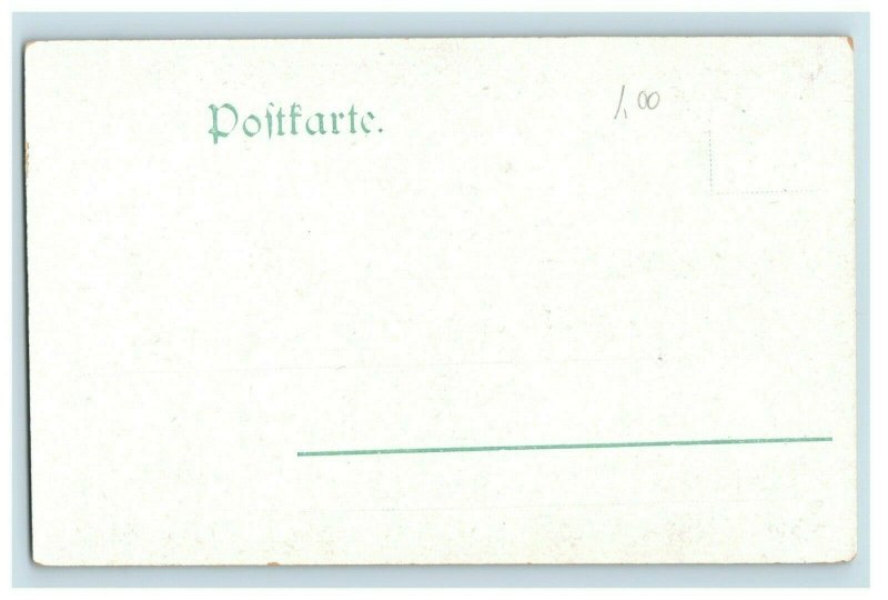 Circa 1910 Perkeo Heidelberg German Postcard Clock Drinking Wine Early P2