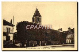 Old Postcard Bonnières-sur-Seine L & # 39Eglise