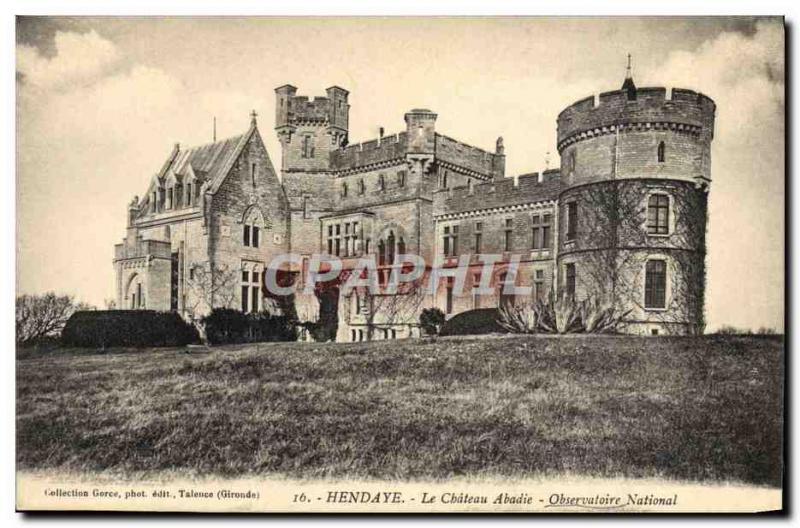 Old Postcard Hendaye Chateau Abbatie National Observatory