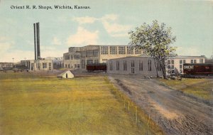 Wichita Kansas Orient R.R. Shops, Color Lithograph Vintage Postcard U9912