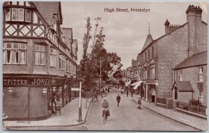 High Street Prestatyn Wales 1924 Prestatyn Flints to Morse SK Sask Postcard H73