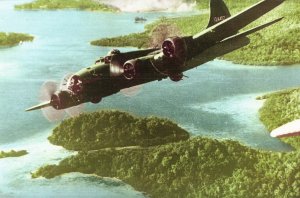 Gizo Islands Pounded by American Bombers in WW2 Solomon Islands Postcard