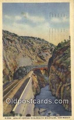 Apache Canyon, Golrietta Mountains, New Mexico, NM USA Trains, Railroads 1939...