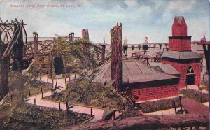 Hamilton Hotel Rooftop Garden St Louis Missouri 1909 postcard