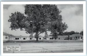 NILES, Michigan MI   Roadside  DIXIE VILLA MOTEL  dated 1954  Postcard