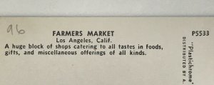 Lot 3 Farmers Market at Los Angeles, California Vintage Postcard