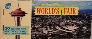 Postcard WA 1962 Seattle World's fair postcard and mini-photo book set
