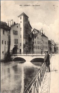 France Annecy Les Canaux Vintage Postcard 04.97