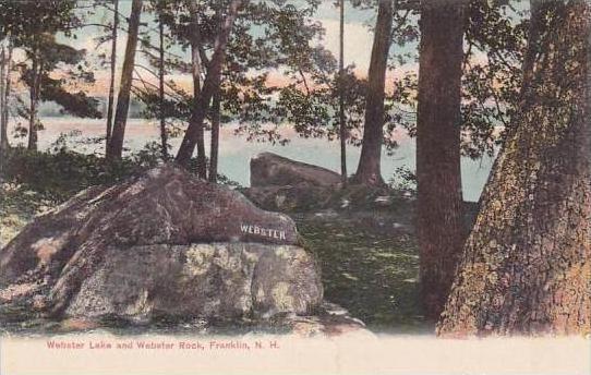 New Hampshire Franlin Webster Lake And Wabster Rock