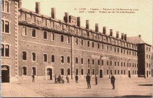 Belgium Liege Building of the 12th Line Regiment Vintage Postcard C205