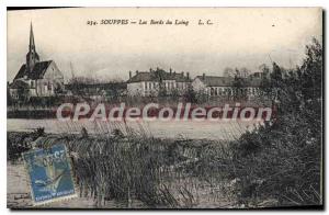 Postcard Old Souppes the banks of the Loing