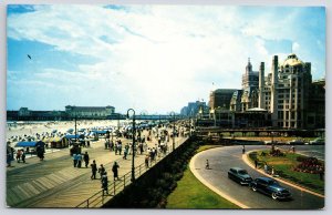 View Over The Beautiful Boardwalk In Atlantic City New Jersey NJ Beach Postcard