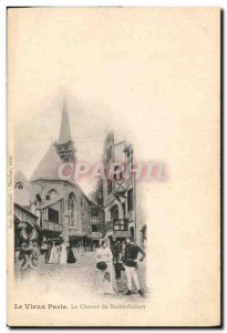 Old Postcard Old Paris The Chevet of Saint Julien