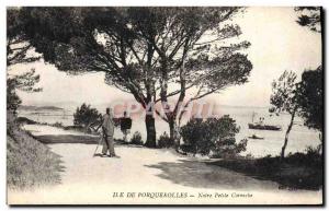 Old Postcard Ile de Porquerolles Our small Corniche