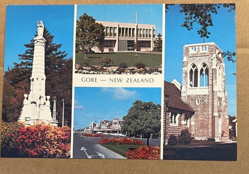 UNUSED POSTCARD -4 VIEWS OF  GORE, NEW ZEALAND