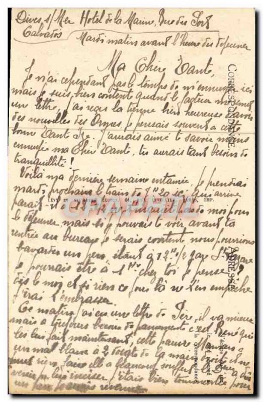 Old Postcard Dives sur Mer L & # 39Eglise