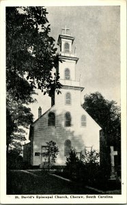 Postcard - David's Episcopal Church - Cheraw South Carolina SC Greycraft UNP Q17