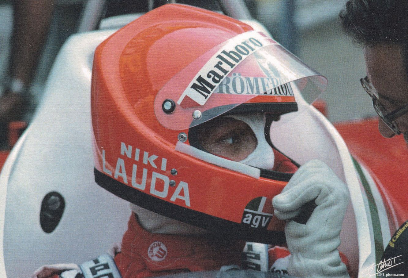 Niki Lauda's Ferrari helmet from Nürburgring 1976