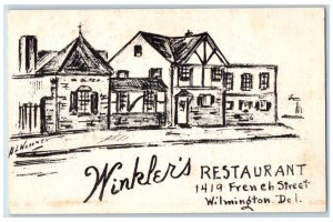 c1940's Wickers Restaurant Wilmington Delaware DE Unposted Vintage Postcard