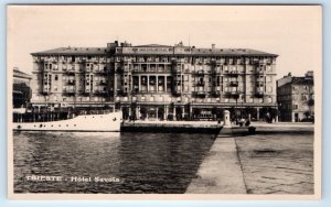 RPPC TRIESTE Hotel Savoia ITALY Postcard