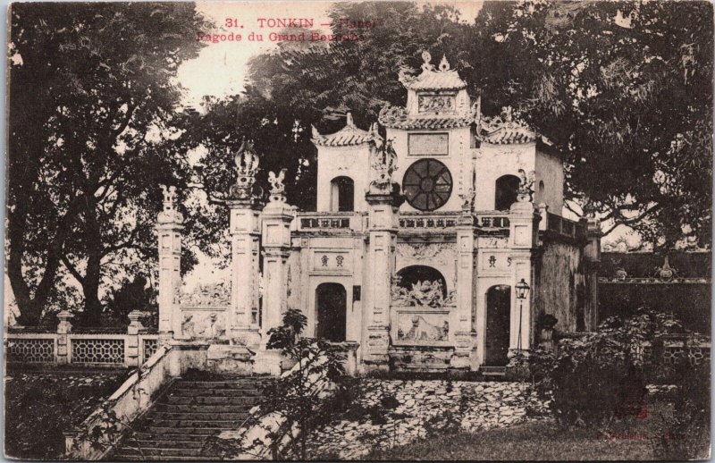 Cochinchina Vietnam Tonkin Pagode du Grand Buddha Hanoi Postcard C052