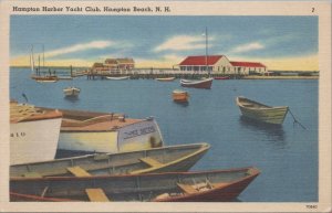 Postcard Hampton Harbor Yacht Club Hampton Beach NH