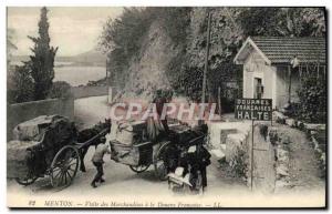 Old Postcard Menton Customs Customs Examination of Goods to the French customs