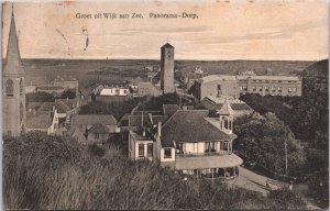 Netherlands Wijk Aan Zee Panorama Dorp Vintage Postcard 09.03