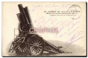 Old Postcard Militaria L & # 39artillerie 340 mm mortar Boche