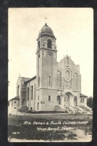 RPPC WEST BEND TEXAS ST. PETER AND PAUL CATHOLIC CHURCH REAL PHOTO POSTCARD