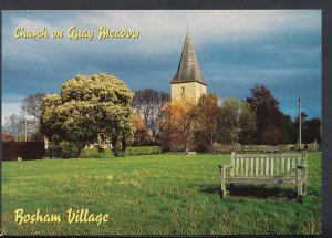 Sussex Postcard - Church on Quay Meadow, Bosham Village, Nr Chichester  T2040