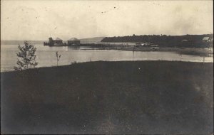 Searsport Maine ME Bird's Eye View Real Photo c1910 Vintage Postcard