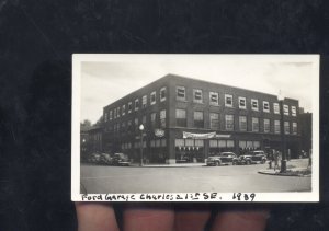 REAL PHOTO PHOTOGRAPH FORD CAR DEALER GARAGE CHARLES & 31st STREET PICTURE