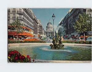 Postcard The place Médicis and the Panthéon Paris France