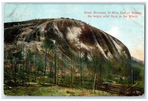 1908 Stone Mountain Atlanta Largest Solid Rock Georgia Antique Vintage Postcard