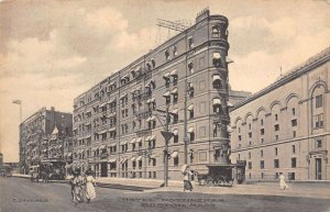 Boston Massachusetts Hotel Nottingham, B/W Lithograph Vintage Postcard U8789