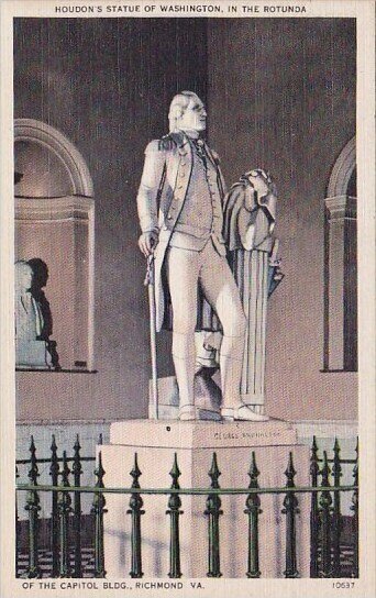 Houdons Statue Of Washington In The Rotunda Of The Capitol Building Richmond ...